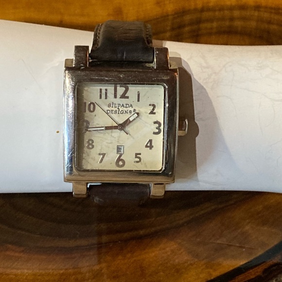 Silpada watch with leather band, vintage’06-‘08. - Picture 14 of 16